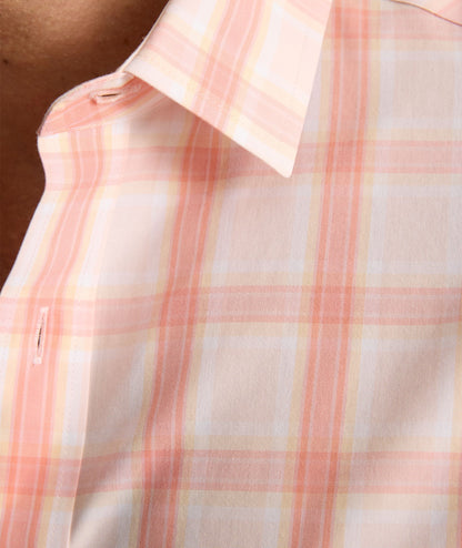 UNTUCKit Wrinkle-Free Ravenswood Shirt Orange & Pink Plaid