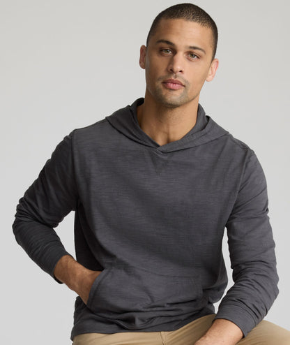 UNTUCKit Slub Cotton Hoodie Gray