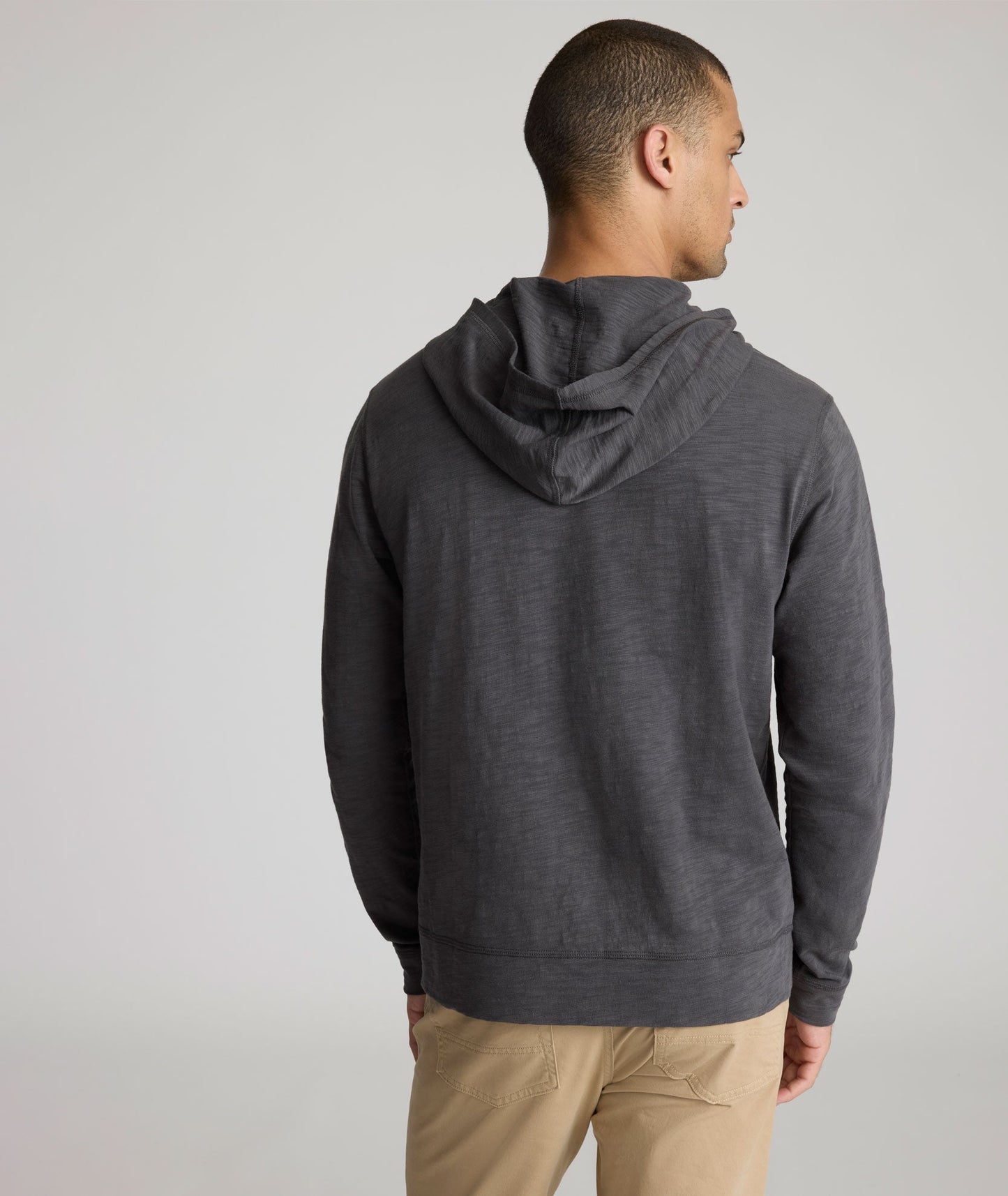 UNTUCKit Slub Cotton Hoodie Gray
