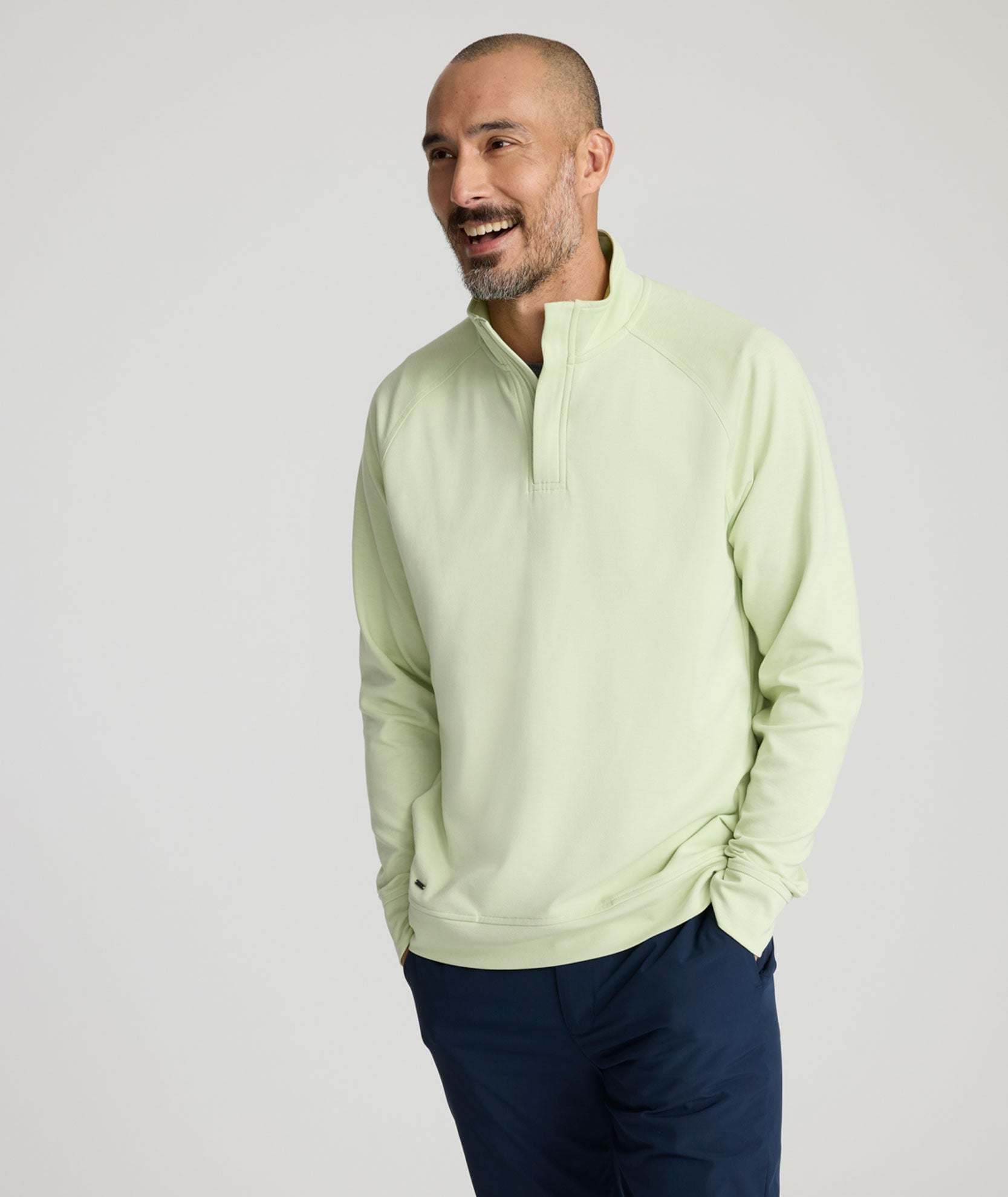 UNTUCKit Performance Mason Quarter-Zip Mint Green