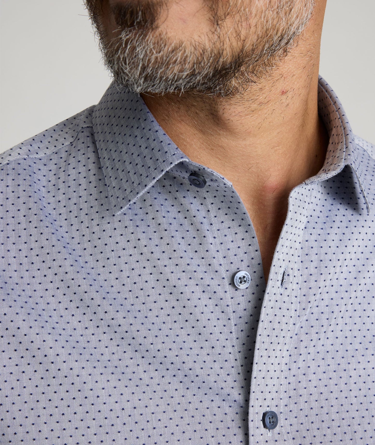 UNTUCKit Wrinkle-Free Daltrey Shirt Gray Dot Print