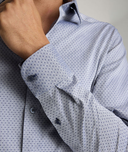 UNTUCKit Wrinkle-Free Daltrey Shirt Gray Dot Print