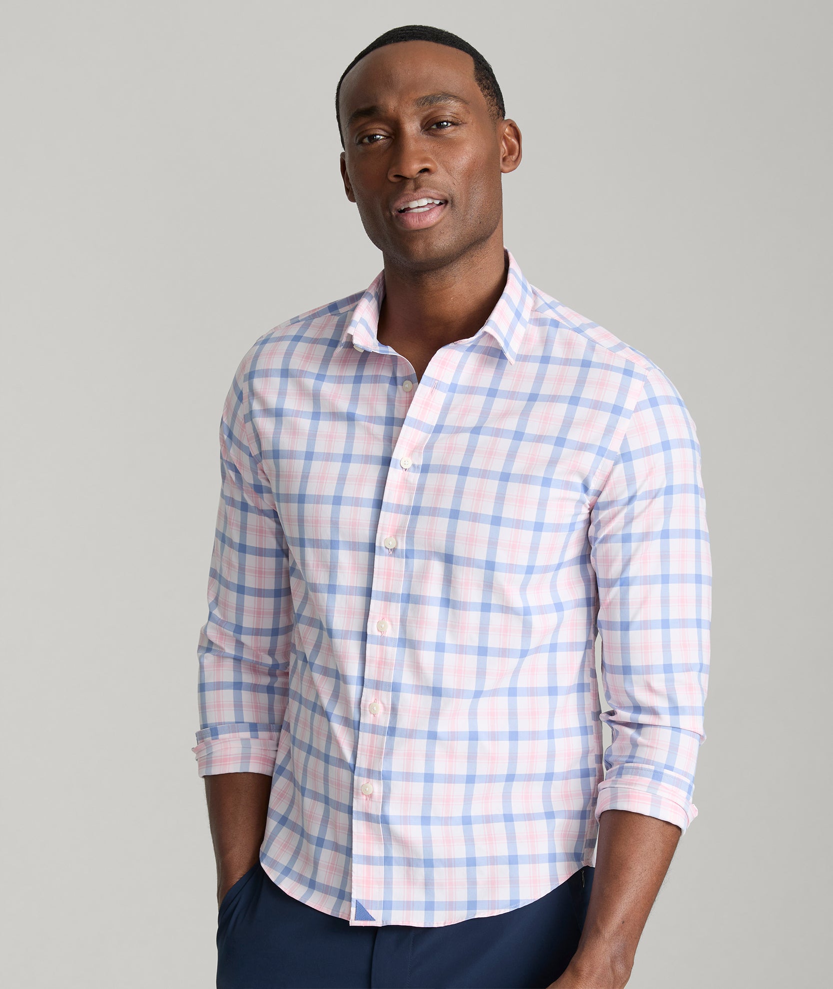 UNTUCKit Performance Winwood Shirt Winwood | Pink Check