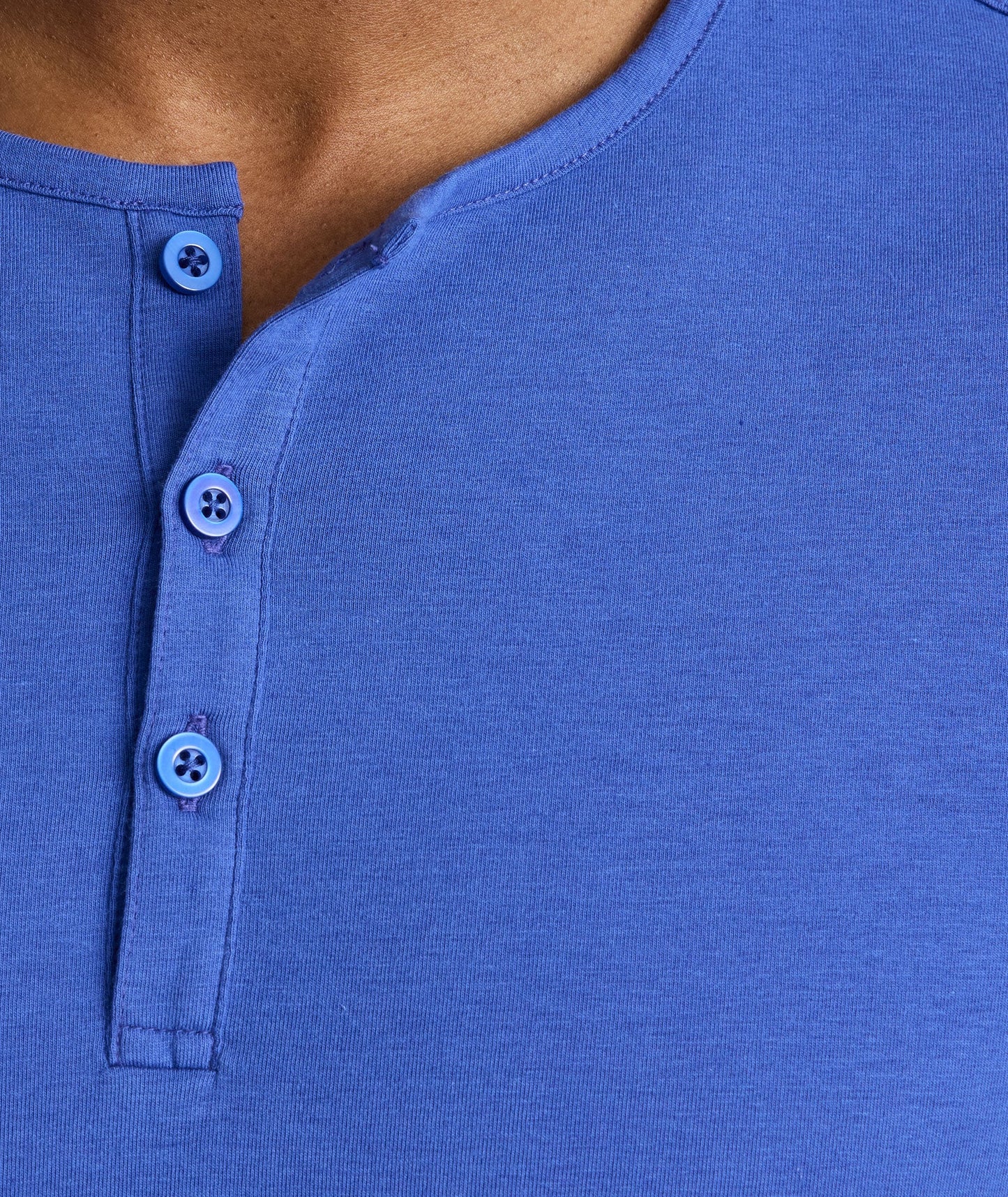 UNTUCKit EcoSoft™ Short-Sleeve Henley Cobalt Blue