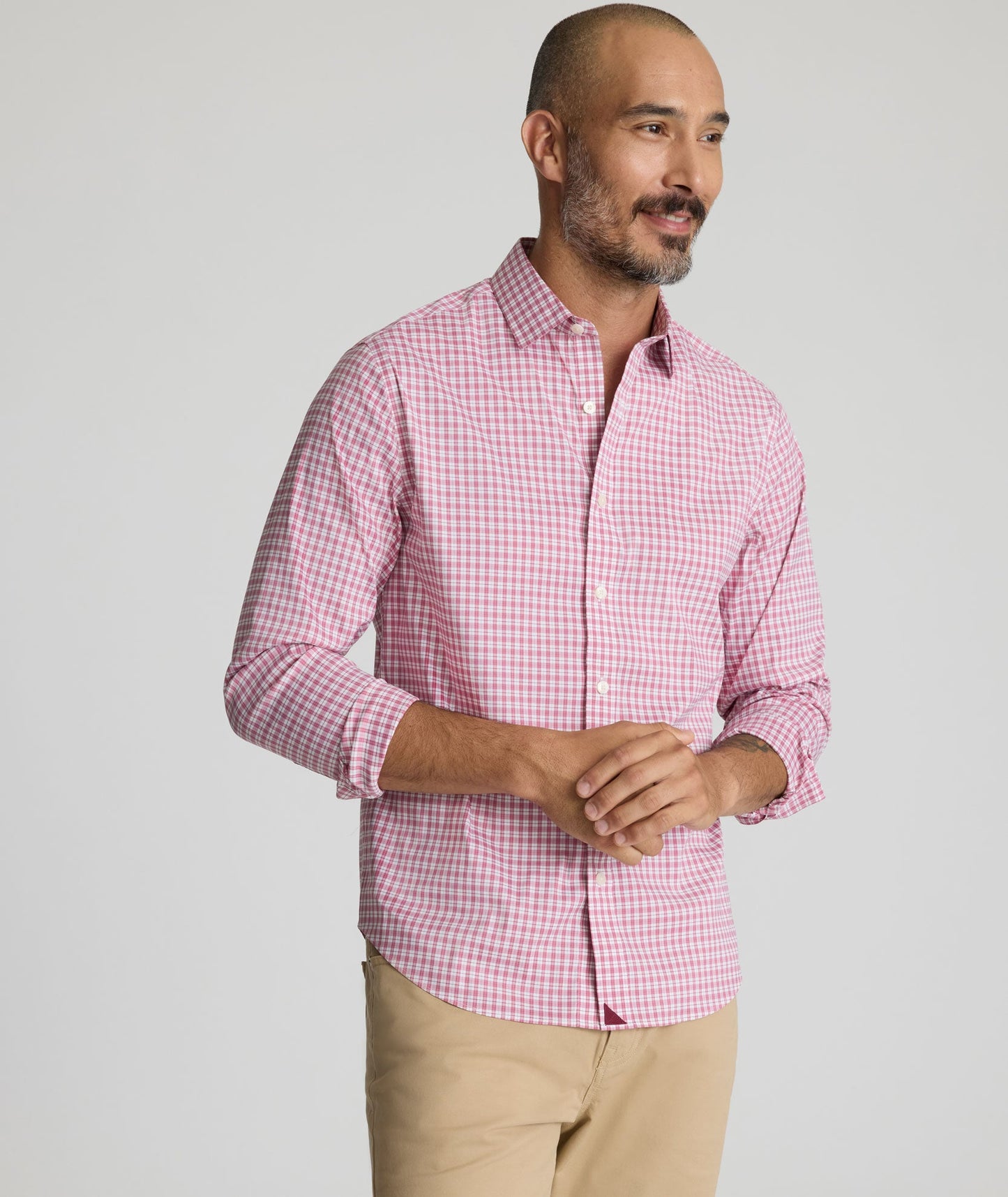 UNTUCKit CottonTek™ Kaiser Shirt Red Check