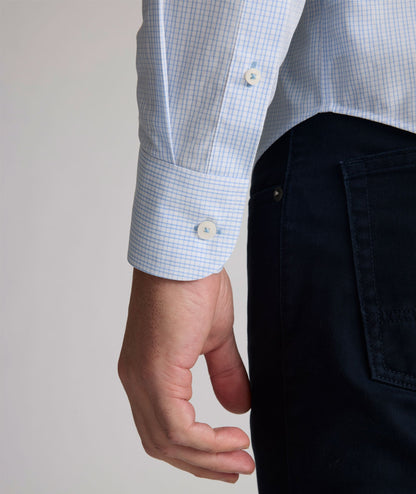 UNTUCKit Wrinkle-Free Halstead Shirt Light Blue Check