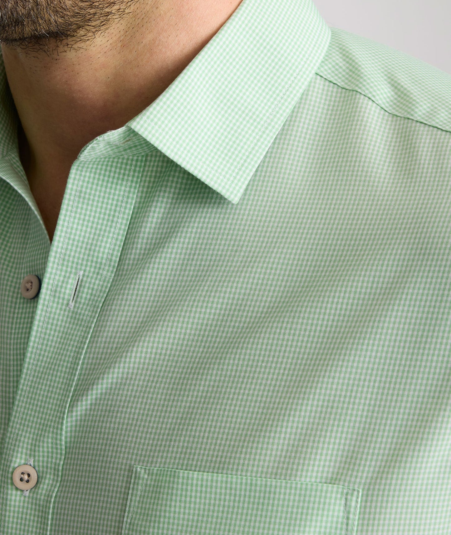 UNTUCKit Wrinkle-Free Kelly Shirt Green Microgingham