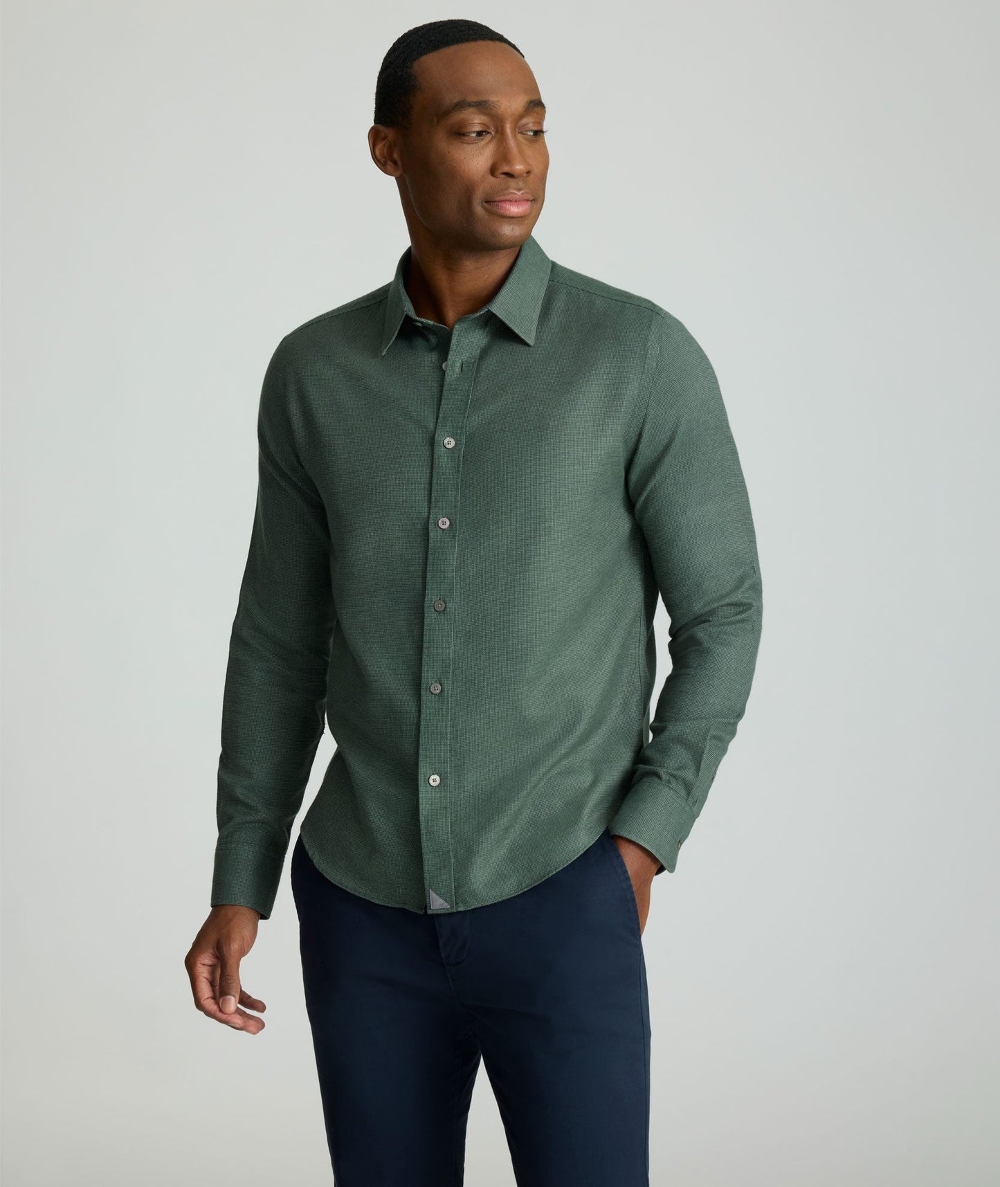 UNTUCKit Wrinkle-Free Veneto Shirt Forest Green