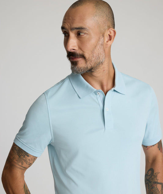 UNTUCKit Wrinkle-Free Damaschino Polo Light Blue